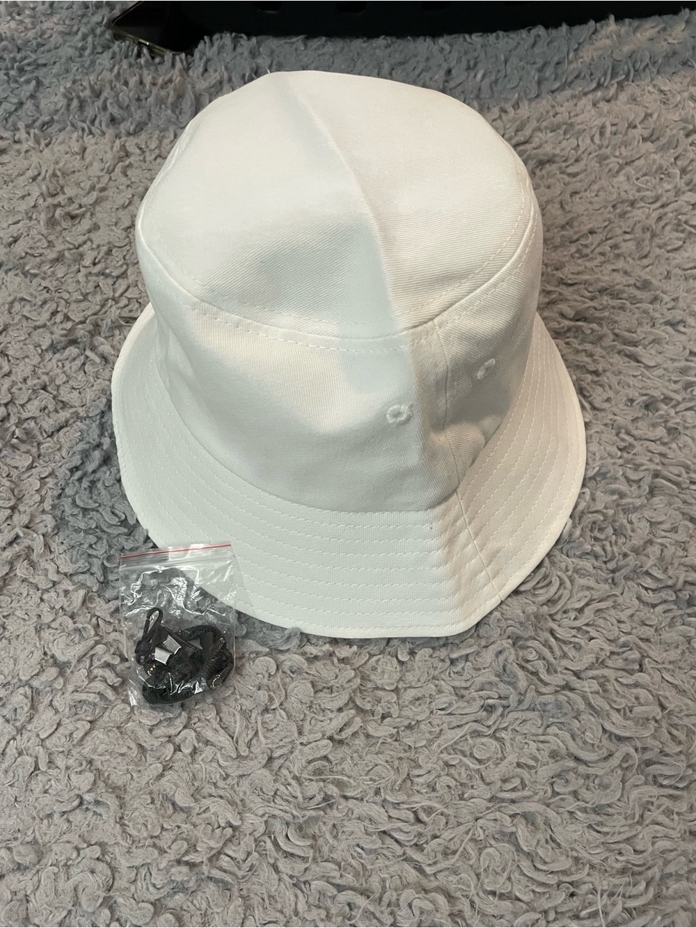 Men’s/women’s/kids White Bucket Hat with Chin Cord adjustable Brand New